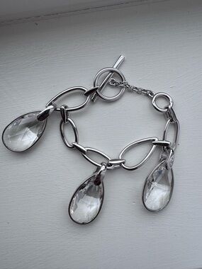 Swarovski 3 Large Drop Crystal Bracelet